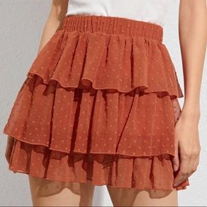 Layered ruffle skirt